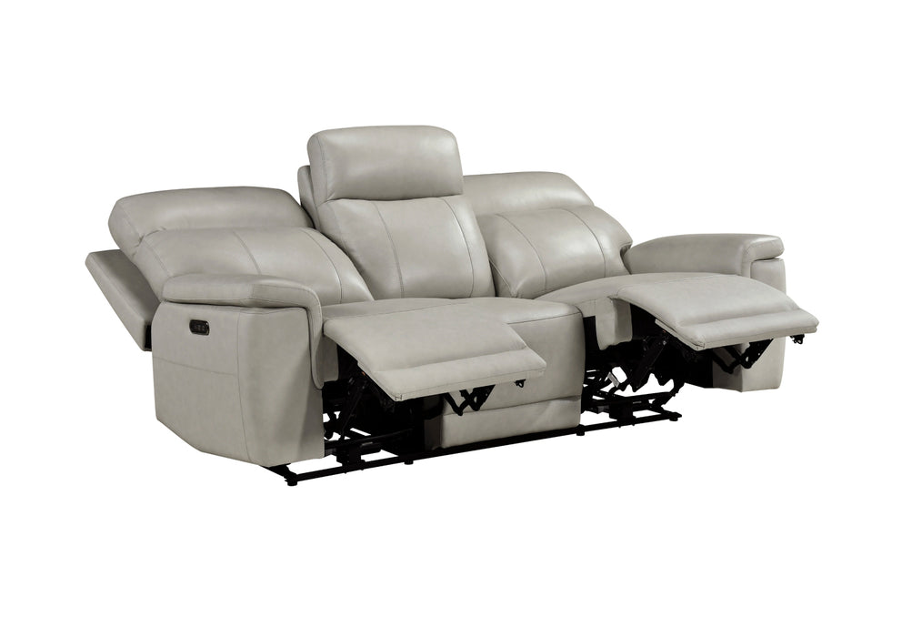 Homelegance - Celestia Power Double Reclining Sofa with Power Headrest in Light Gray - 9199TPE-3PWH - GreatFurnitureDeal