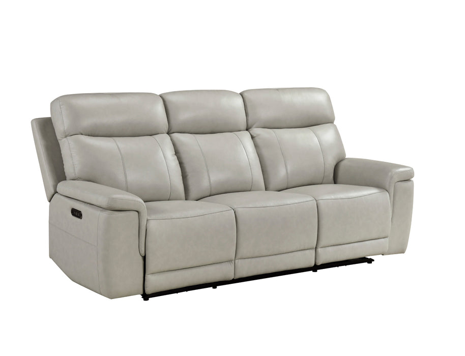 Homelegance - Celestia 2 Piece Power Double Reclining Sofa Set with Headrest in Light Gray - 9199TPE*2PWH - GreatFurnitureDeal