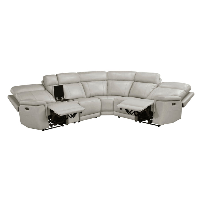 Homelegance - Celestia 6-Piece Modular Power Reclining Sectional with Power Headrests in Taupe - 9199TPE*6LRRRPWH - GreatFurnitureDeal