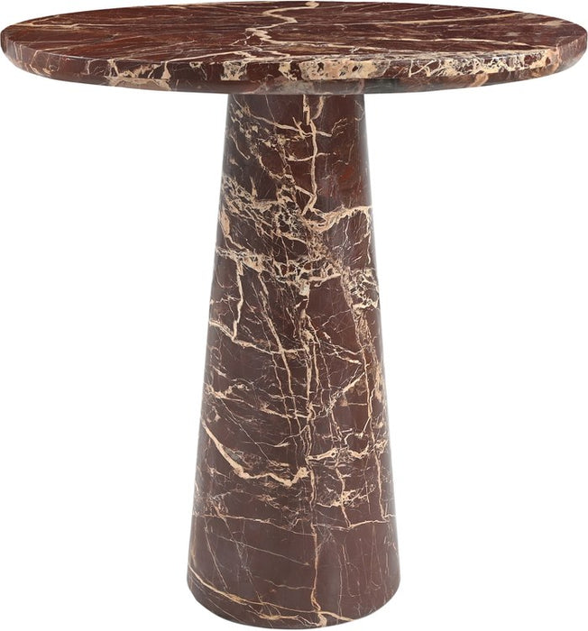 Meridian Furniture - Fontelina 30" Cherry Genuine Marble Bistro Dining Table - 919Cherry-DT30 - GreatFurnitureDeal