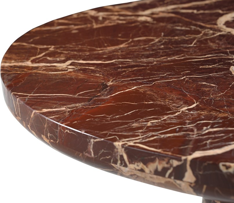 Meridian Furniture - Fontelina 30" Cherry Genuine Marble Bistro Dining Table - 919Cherry-DT30 - GreatFurnitureDeal