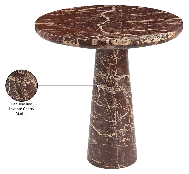 Meridian Furniture - Fontelina 30" Cherry Genuine Marble Bistro Dining Table - 919Cherry-DT30 - GreatFurnitureDeal