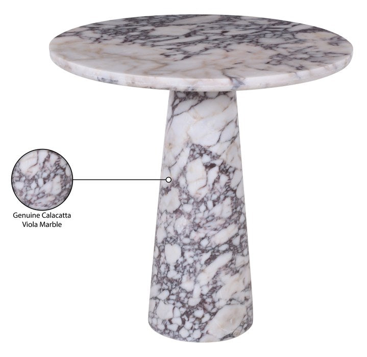 Meridian Furniture - Fontelina 30" Viola Genuine Marble Bistro Dining Table - 919Viola-DT30 - GreatFurnitureDeal