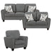 Homelegance - Lemond 3 Piece Living Room Set in Dark Gray - 9214NGH*3 - GreatFurnitureDeal