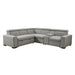 Homelegance - Farrah 3 Piece Sectional with Adjustable Headrests in Light Gray - 9219GY*SC - GreatFurnitureDeal