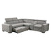 Homelegance - Farrah 3 Piece Sectional with Adjustable Headrests in Light Gray - 9219GY*SC - GreatFurnitureDeal