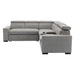 Homelegance - Farrah 3 Piece Sectional with Adjustable Headrests in Light Gray - 9219GY*SC - GreatFurnitureDeal