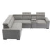 Homelegance - Farrah 3 Piece Sectional with Adjustable Headrests in Light Gray - 9219GY*SC - GreatFurnitureDeal