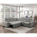Homelegance - Farrah 3 Piece Sectional with Adjustable Headrests in Light Gray - 9219GY*SC - GreatFurnitureDeal