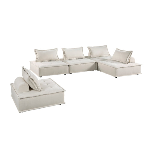 Homelegance - Inman 5 Piece Modular Sectional in Beige - 9237BE*5SC - GreatFurnitureDeal