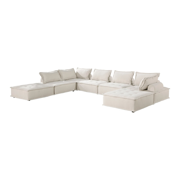 Homelegance - Inman 7 Piece Modular Sectional in Beige - 9237BE*7SC - GreatFurnitureDeal