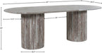 Meridian Furniture - Messina 87" Brown Genuine Marble Dining Table (3 Boxes) - 925Brown-DT - GreatFurnitureDeal