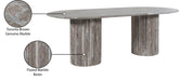 Meridian Furniture - Messina 87" Brown Genuine Marble Dining Table (3 Boxes) - 925Brown-DT - GreatFurnitureDeal