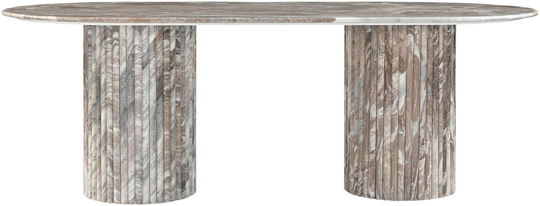 Meridian Furniture - Messina 87" Brown Genuine Marble Dining Table (3 Boxes) - 925Brown-DT - GreatFurnitureDeal