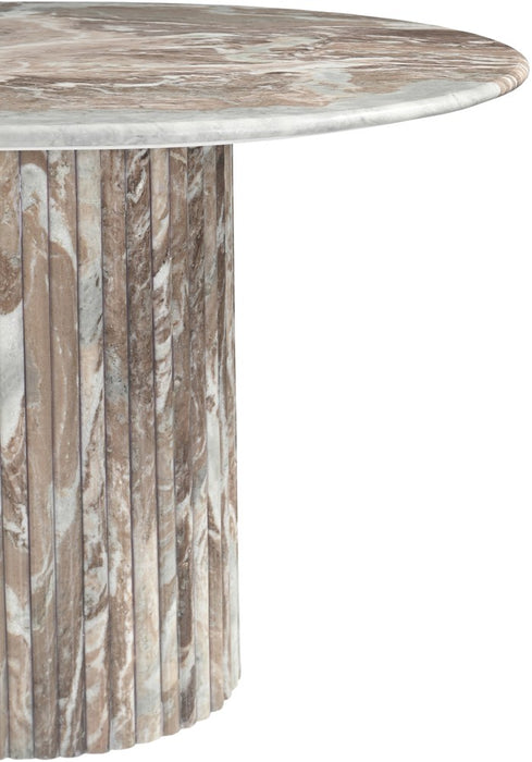 Meridian Furniture - Messina 87" Brown Genuine Marble Dining Table (3 Boxes) - 925Brown-DT - GreatFurnitureDeal