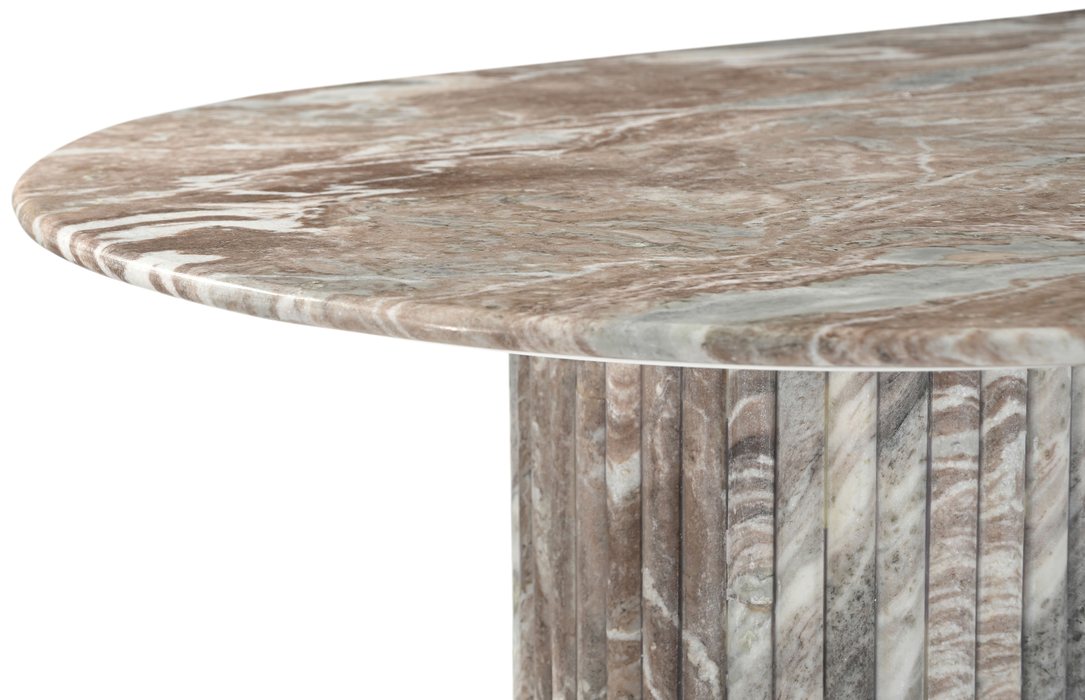 Meridian Furniture - Messina 87" Brown Genuine Marble Dining Table (3 Boxes) - 925Brown-DT - GreatFurnitureDeal