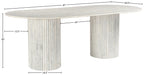 Meridian Furniture - Messina 87" White Genuine Marble Dining Table (3 Boxes) - 925White-DT - GreatFurnitureDeal