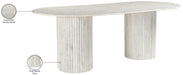 Meridian Furniture - Messina 87" White Genuine Marble Dining Table (3 Boxes) - 925White-DT - GreatFurnitureDeal