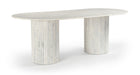 Meridian Furniture - Messina 87" White Genuine Marble Dining Table (3 Boxes) - 925White-DT - GreatFurnitureDeal