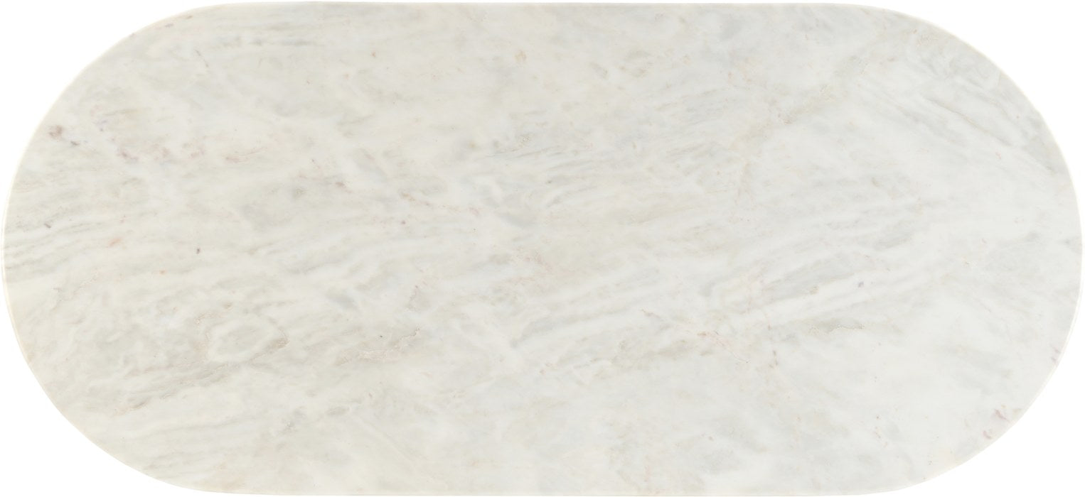 Meridian Furniture - Messina 87" White Genuine Marble Dining Table (3 Boxes) - 925White-DT - GreatFurnitureDeal
