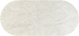 Meridian Furniture - Messina 87" White Genuine Marble Dining Table (3 Boxes) - 925White-DT - GreatFurnitureDeal