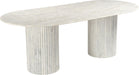 Meridian Furniture - Messina 87" White Genuine Marble Dining Table (3 Boxes) - 925White-DT - GreatFurnitureDeal
