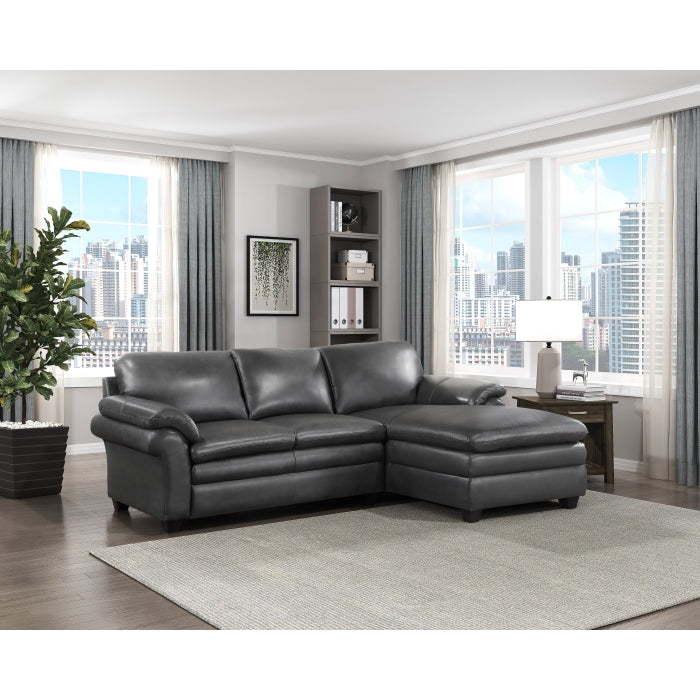 Homelegance - Exton 2 Piece Sectional with Right Chaise in Gray - 9267GY*22LRC - GreatFurnitureDeal