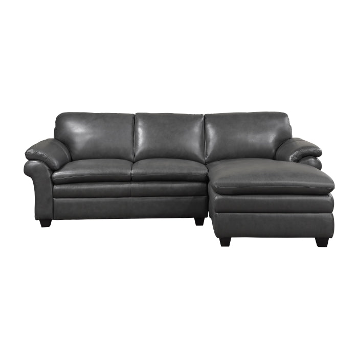 Homelegance - Exton 2 Piece Sectional with Right Chaise in Gray - 9267GY*22LRC - GreatFurnitureDeal