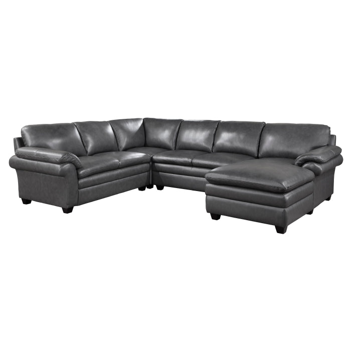 Homelegance - Exton 4 Piece Sectional with Right Chaise in Gray - 9267GY*42LRC - GreatFurnitureDeal