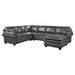 Homelegance - Exton 4 Piece Sectional with Right Chaise in Gray - 9267GY*42LRC - GreatFurnitureDeal
