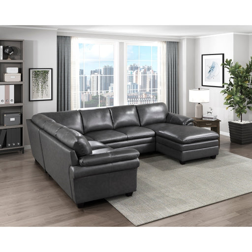 Homelegance - Exton 4 Piece Sectional with Right Chaise in Gray - 9267GY*42LRC - GreatFurnitureDeal