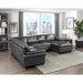Homelegance - Exton 4 Piece Sectional with Right Chaise in Gray - 9267GY*42LRC - GreatFurnitureDeal