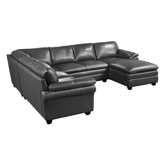 Homelegance - Exton 4 Piece Sectional with Right Chaise in Gray - 9267GY*42LRC - GreatFurnitureDeal