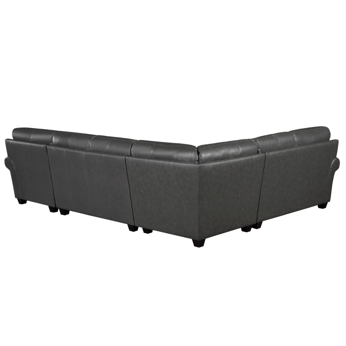 Homelegance - Exton 4 Piece Sectional with Right Chaise in Gray - 9267GY*42LRC - GreatFurnitureDeal