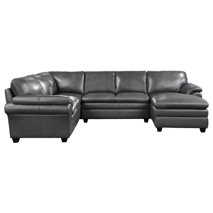 Homelegance - Exton 4 Piece Sectional with Right Chaise in Gray - 9267GY*42LRC - GreatFurnitureDeal