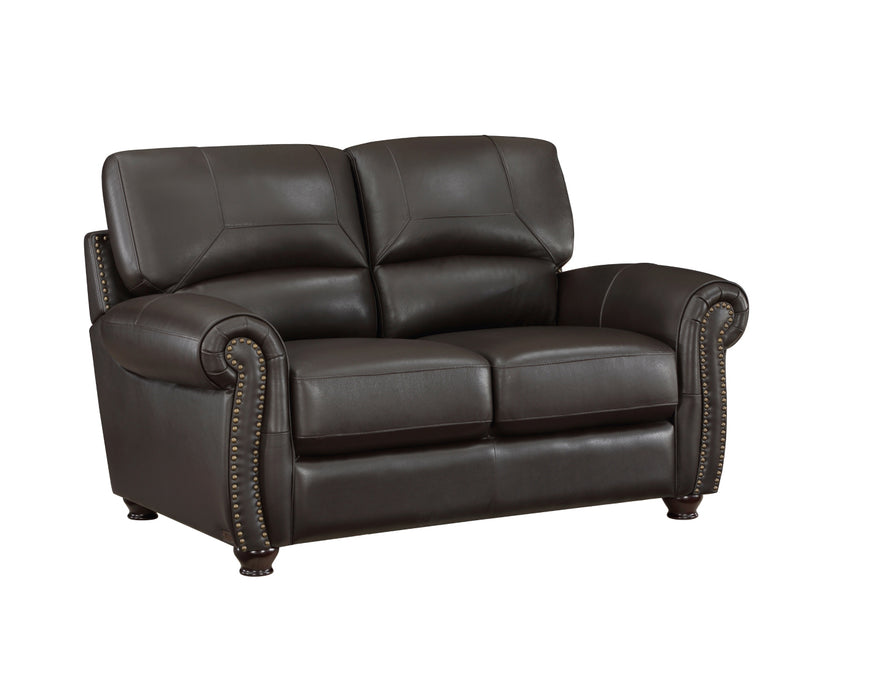 Homelegance - Foxborough 2 Piece Sofa Set in Dark Brown - 9269DB*2