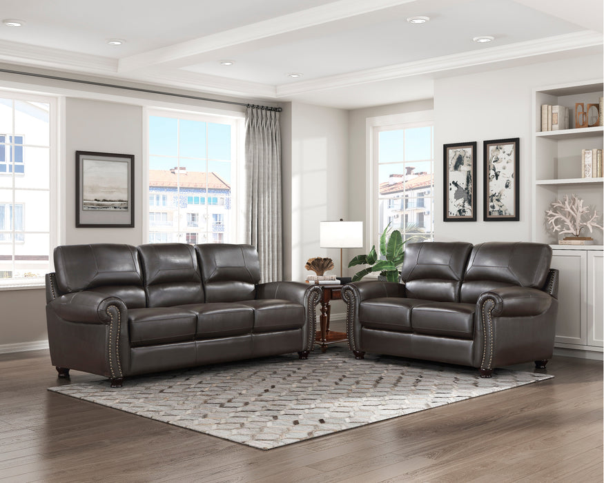 Homelegance - Foxborough Loveseat in Dark brown - 9269DB-2