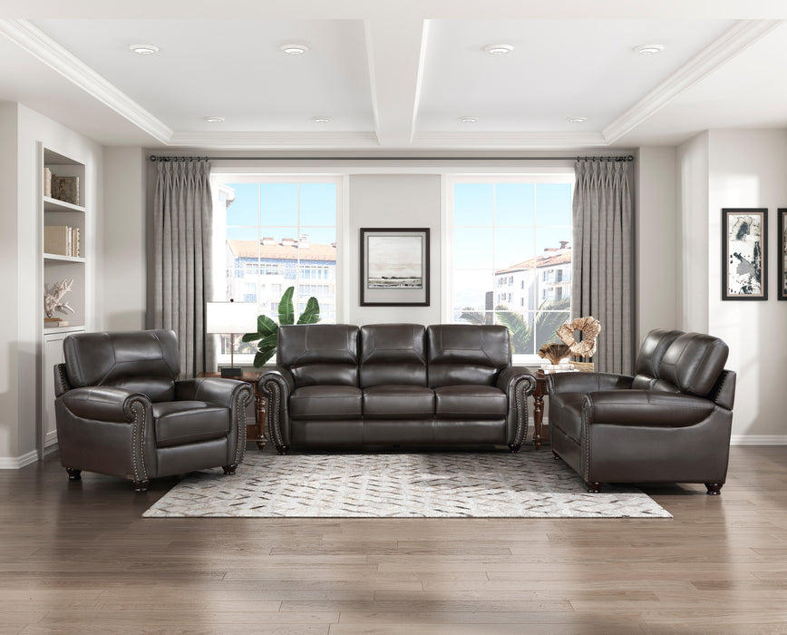 Homelegance - Foxborough Sofa in Dark brown - 9269DB-3