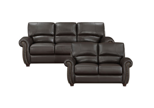 Homelegance - Foxborough 3 Piece Living Room Set in Dark Brown - 9269DB*3 - GreatFurnitureDeal