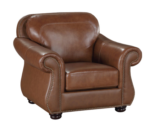 Homelegance - Attleboro Chair with Ottoman in Camel Brown - 9270BR-1-4 - GreatFurnitureDeal