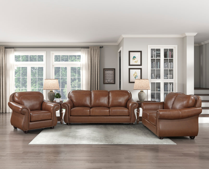 Homelegance - Attleboro 2 Piece Sofa Set in Camel Brown - 9270BR*2