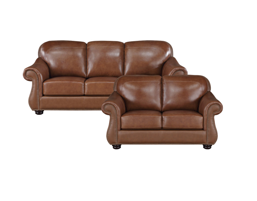 Homelegance - Attleboro Loveseat in Camel Brown - 9270BR-2