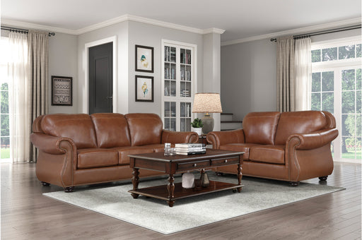 Homelegance - Attleboro 2 Piece Sofa Set in Camel Brown - 9270BR*2 - GreatFurnitureDeal