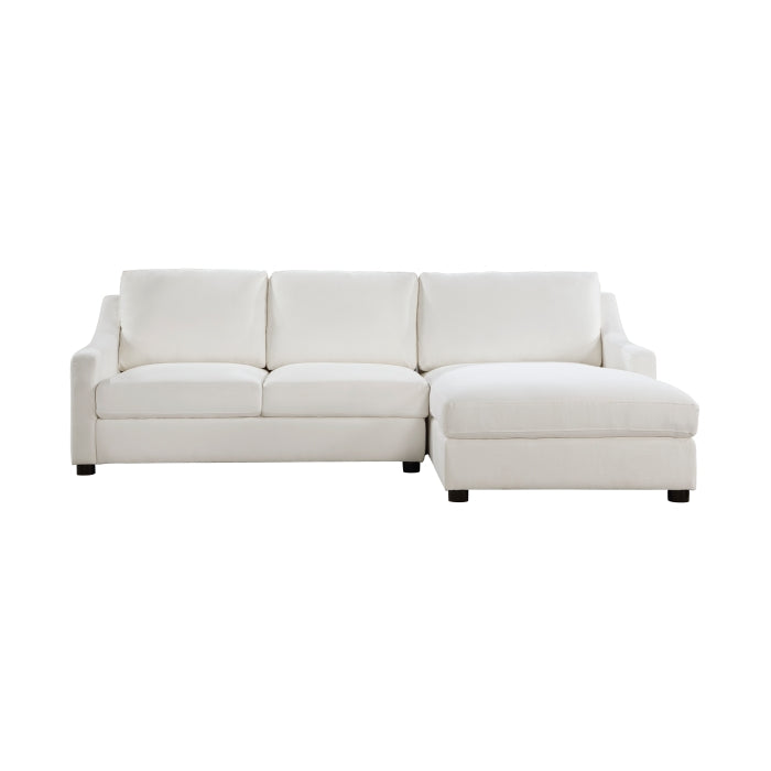 Homelegance - Zayden 2 Piece Sectional with Right Chaise in Ivory - 9277VR*22LRC - GreatFurnitureDeal
