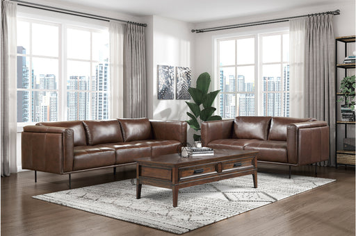Homelegance - Soren 2 Piece Sofa Set in Brown - 9280BR*2 - GreatFurnitureDeal