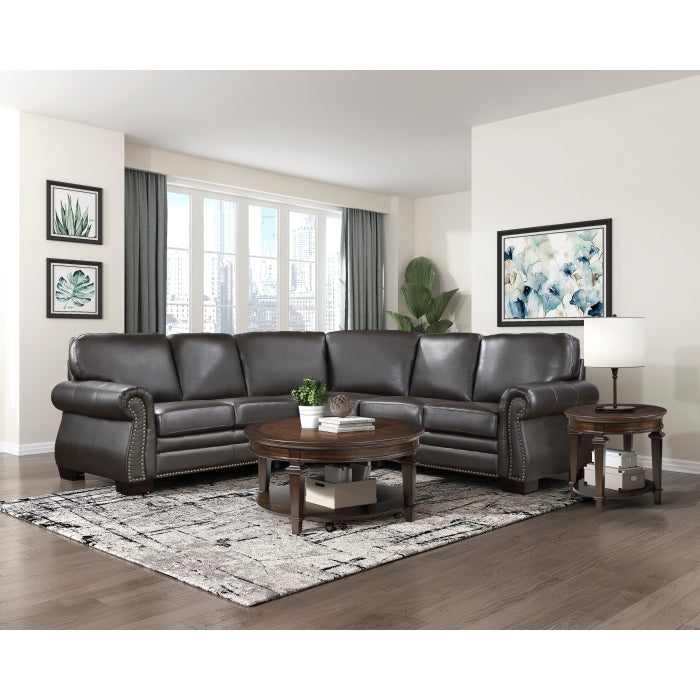Homelegance - Wareham 3-Piece Sectional Sofa in Dark Brown - 9289DB*SC - GreatFurnitureDeal