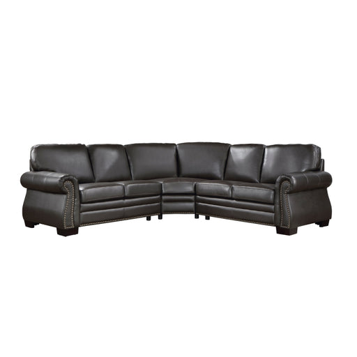 Homelegance - Wareham 3-Piece Sectional Sofa in Dark Brown - 9289DB*SC - GreatFurnitureDeal