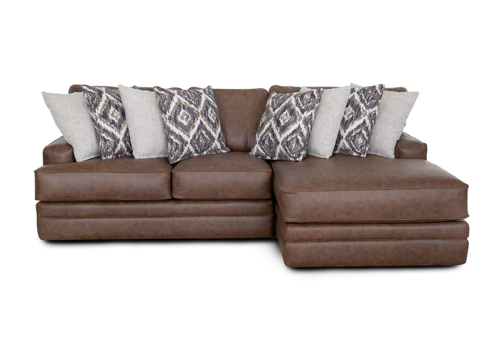 Franklin Furniture - 934 Asheville 2 Piece Sectional Sofa in Duvall Vintage Brown - 93459-93486 - GreatFurnitureDeal