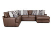 Franklin Furniture - 934 Asheville 4 Piece Sectional Sofa in Duvall Vintage Brown - 93459-93404-93469-93486 - GreatFurnitureDeal