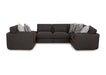 Franklin Furniture - 938 Laney 6 Piece Modular Sectional Sofa in Iris Thunder - 93801-93819-93803-93803-93804-93801 - GreatFurnitureDeal